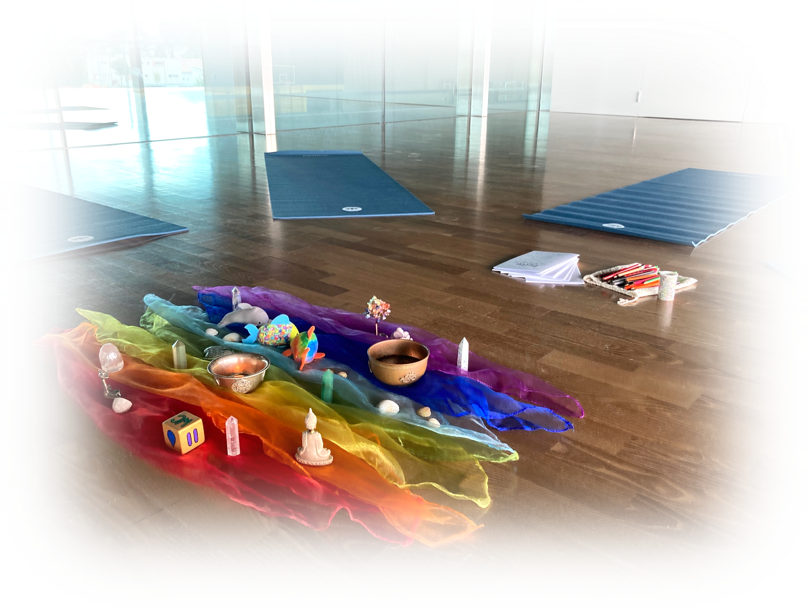 Kinderyoga in Gurmels Fribourg für entspannte & glückliche Kinder. Kinder im Kreis.